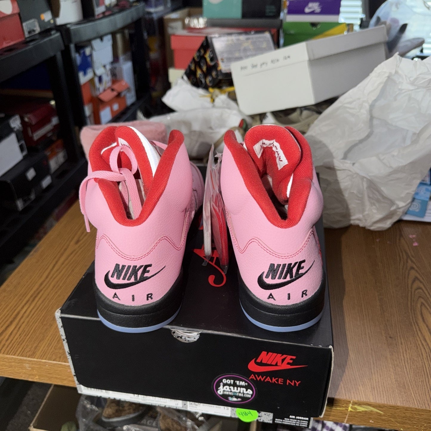 Nike Awake NY/Air Jordan 5 Retro Bubblegum Pink Size 13 DV4982-600 New With Box