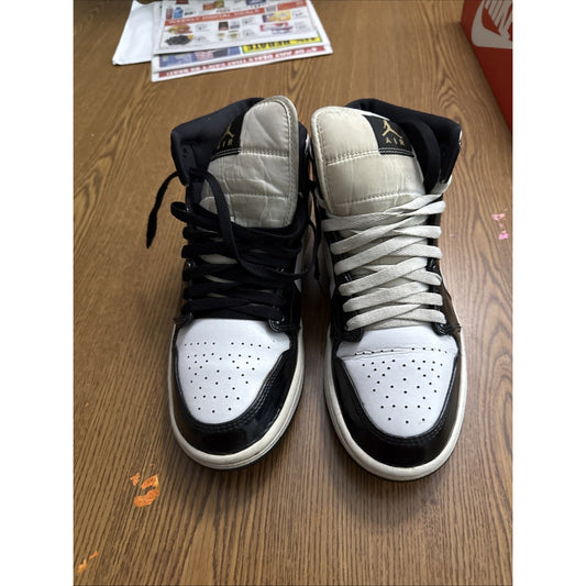 Size 8 - Jordan 1 Mid SE Patent Black Gold NBS161