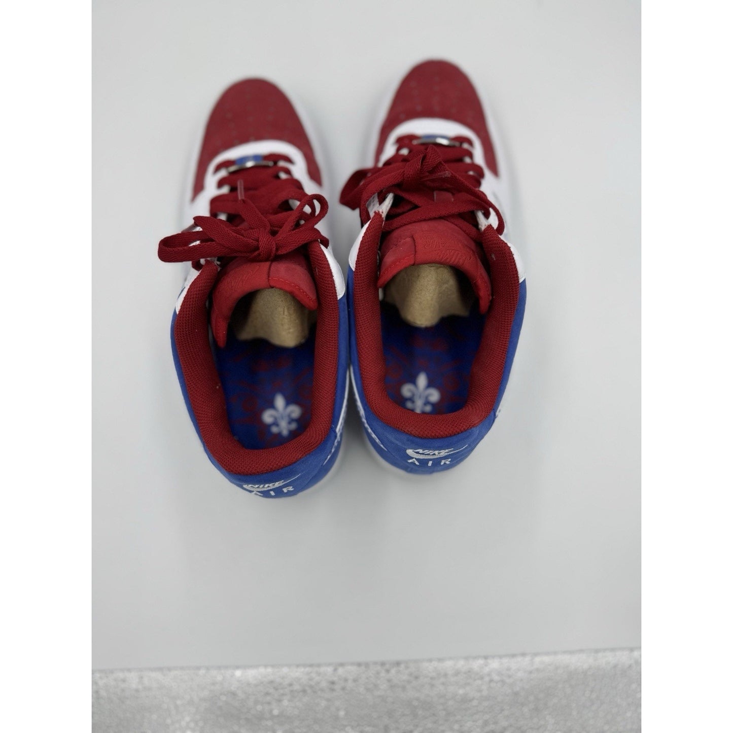Size 11 - Nike Air Force 1 '07 White Varsity Royal Red