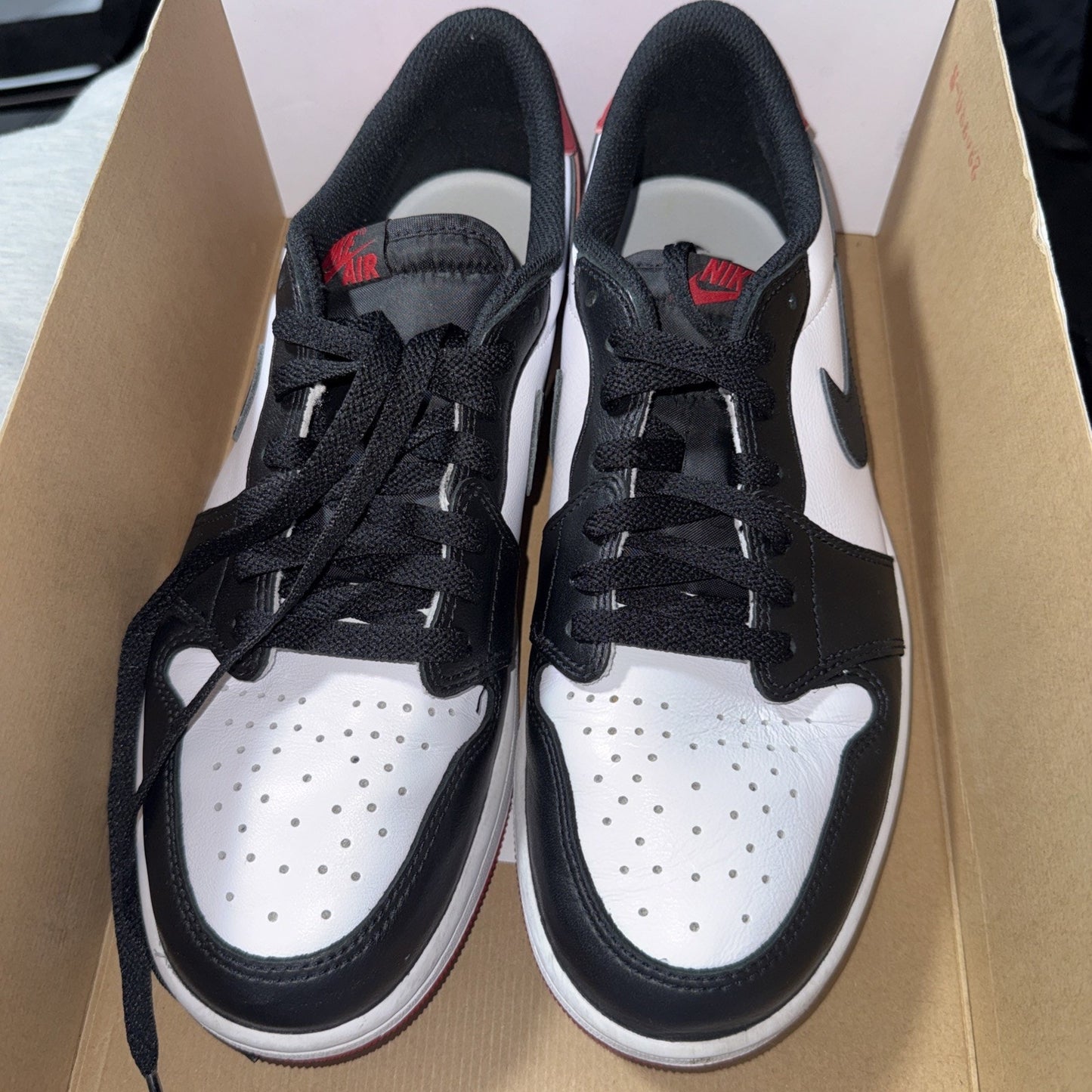 Size 10.5 - Air Jordan 1 Retro OG Low Black Toe