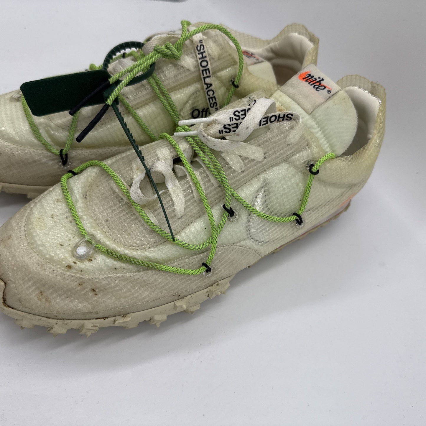 Size 14.5 - Nike Off-White x Waffle Racer Electric Green W