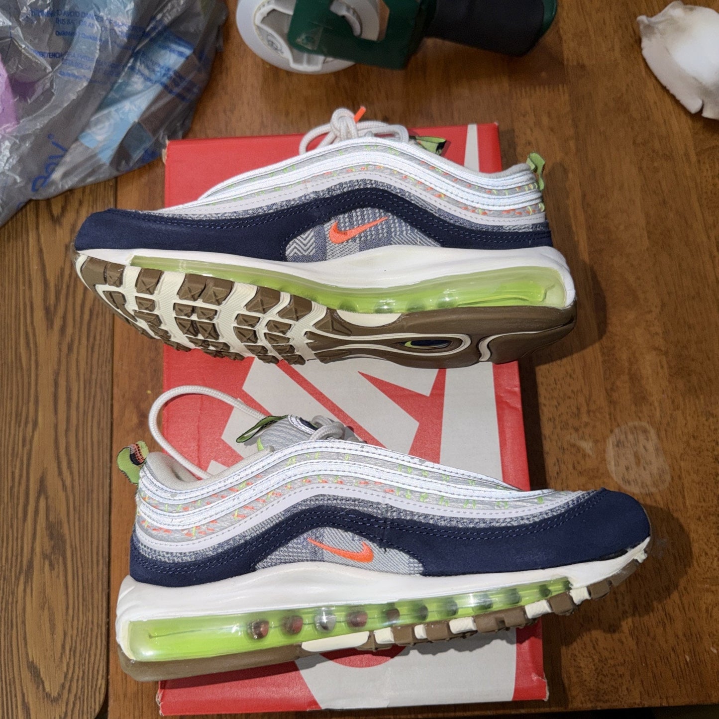 Size 5 Nike Air Max 97 "Sashiko " FB1851-131 Unreleased 2022