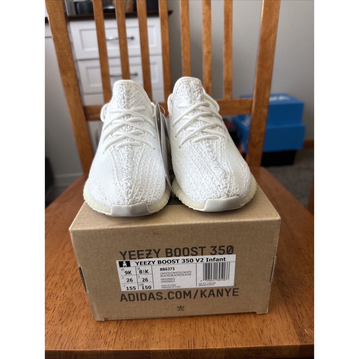 yeezy boost 350 v2 cream white infant size 9k BS128