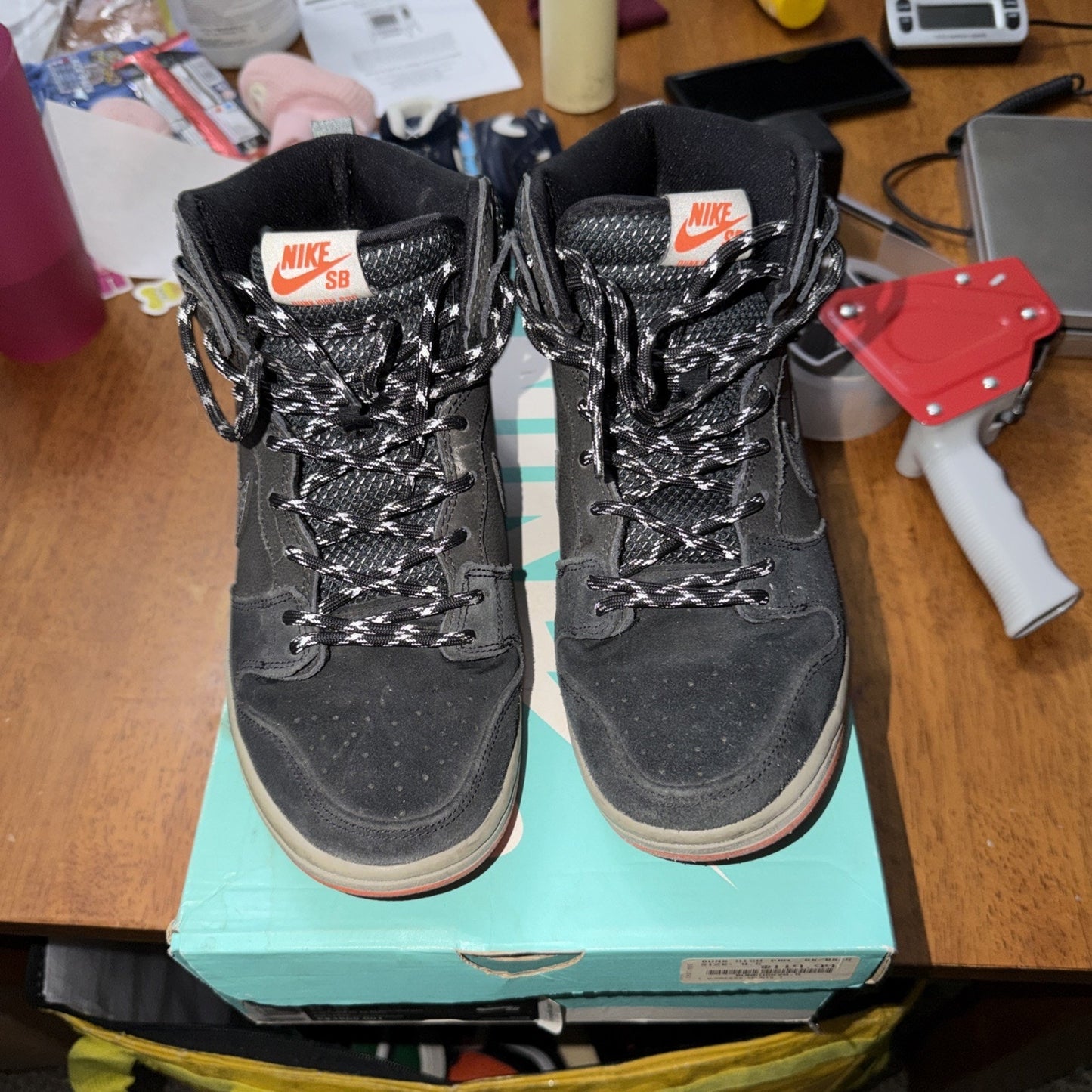 Size 8.5 - Nike Dunk Prm Shield High Black