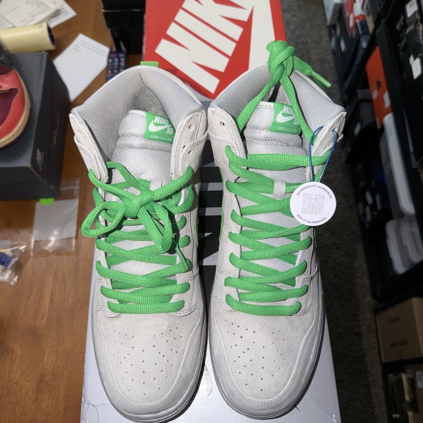 Nike SB Dunk High Silver Box New With Box- Size 12