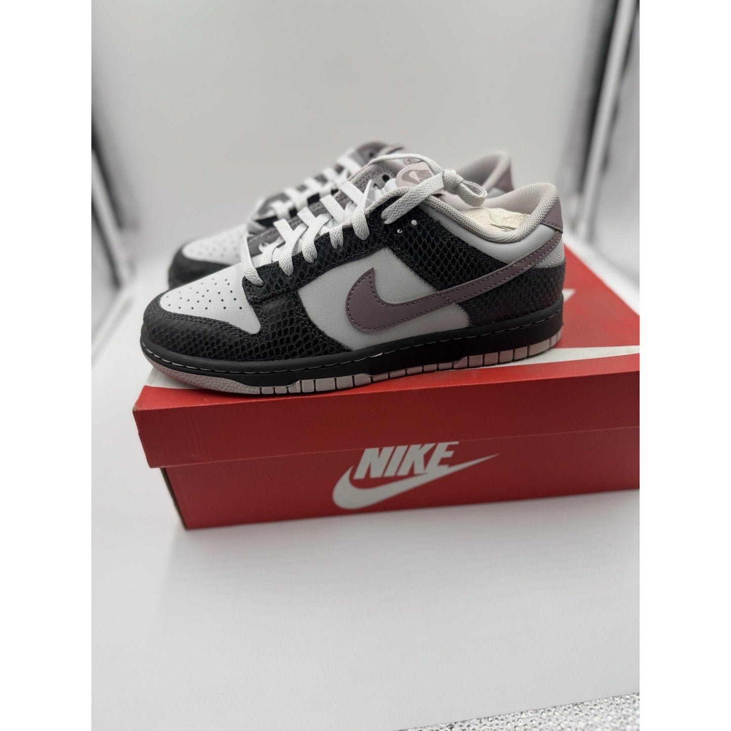 Size 7.5 - Nike Dunk Low Medium Ash Violet Snakeskin BS700