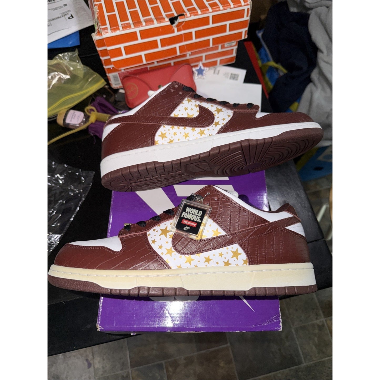 Size 11 - Supreme x Nike Dunk OG SB QS Low Barkroot Brown