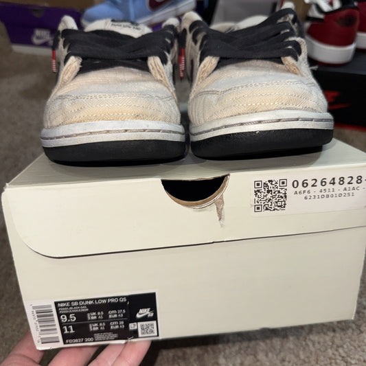 Size 9.5 - Albino & Preto x Nike Dunk SB Low Jiu-Jitsu LEP