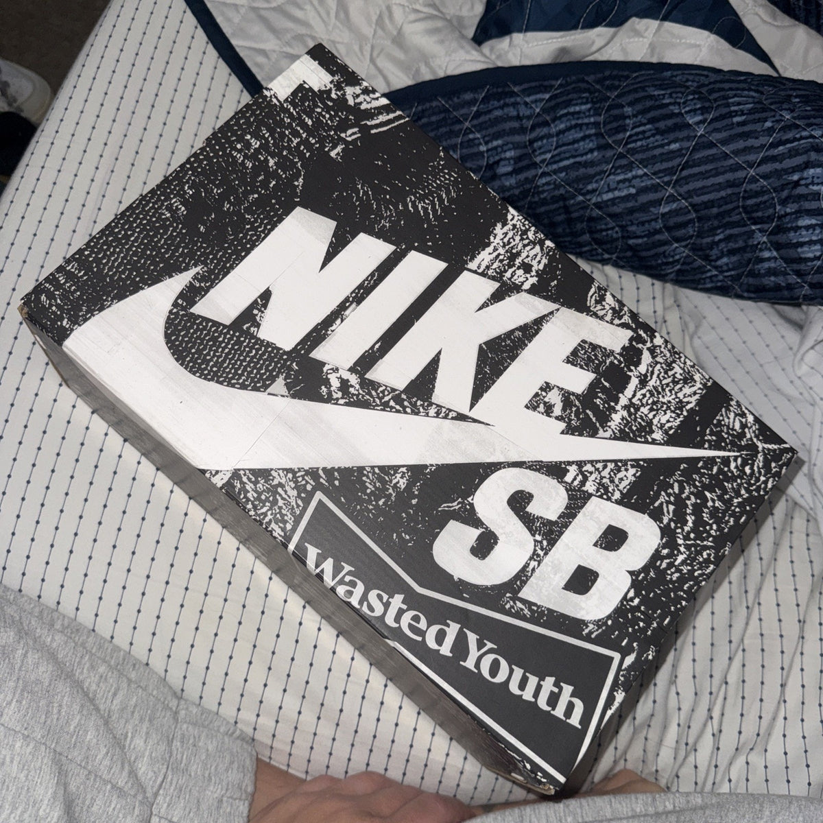 Size 7 - Wasted Youth x Nike Dunk SB Low Black Denim Special Box