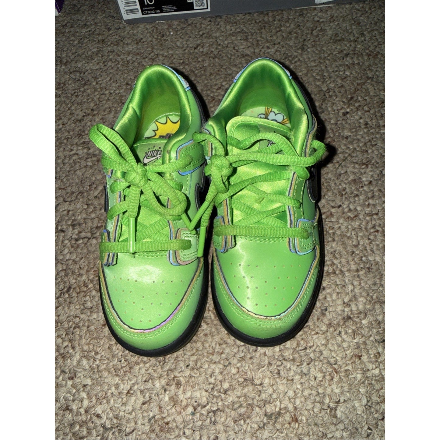 Toddler Size 9C Nike SB Dunk Low The Powerpuff Girls Buttercup (FZ8831-300)