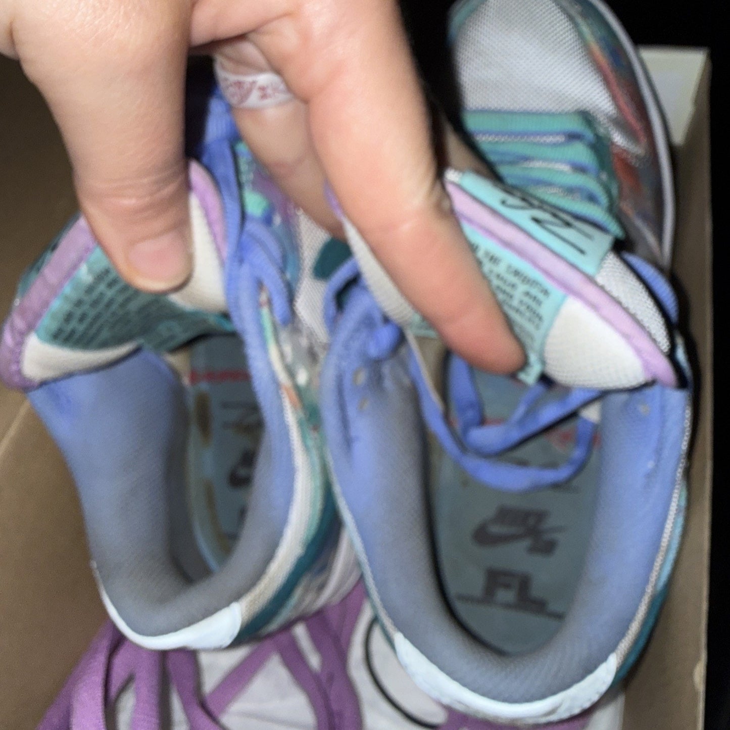 Size 4 - Futura Laboratories x Nike Dunk SB Low Bleached Aqua