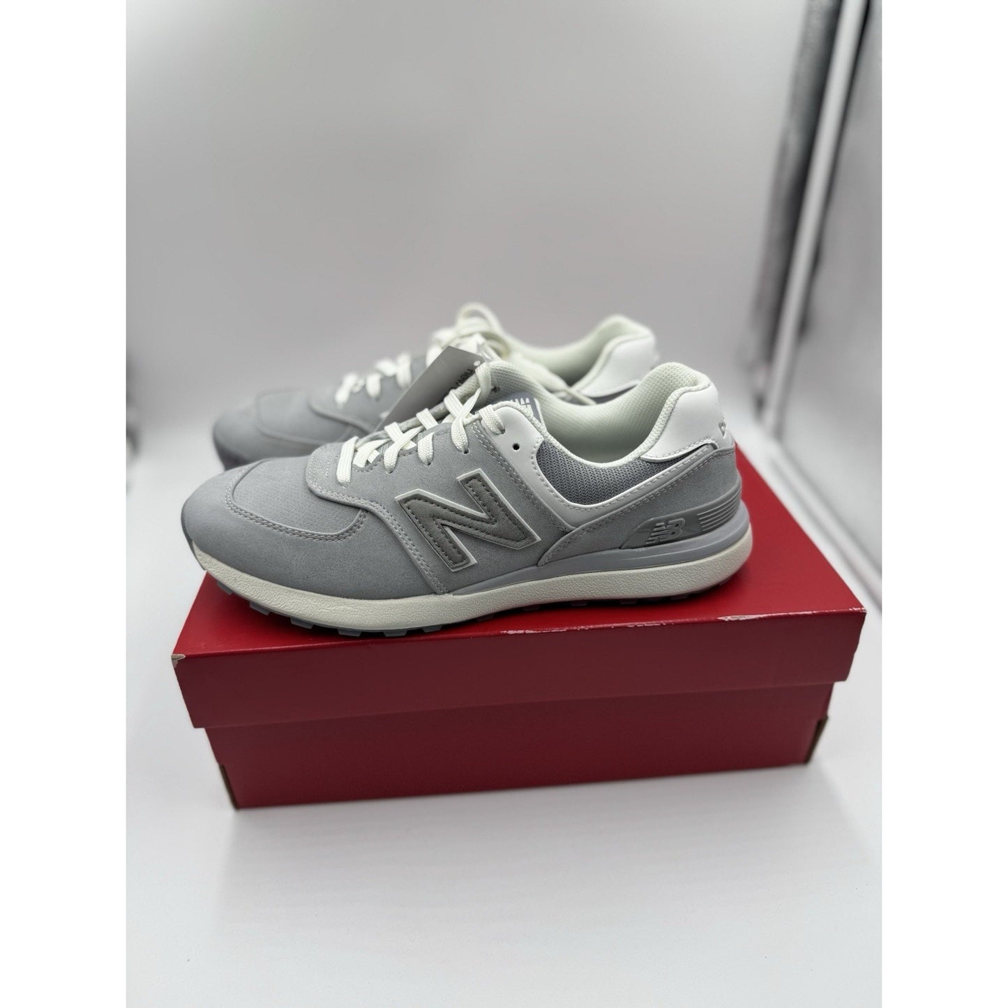 Size 8.5 - New Balance 574 Greens v2 Light Grey W