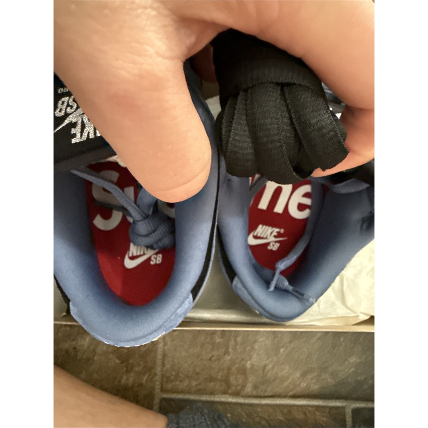 Nike SB Dunk Low x Supreme Ocean Fog Black – Size 6.5 Men