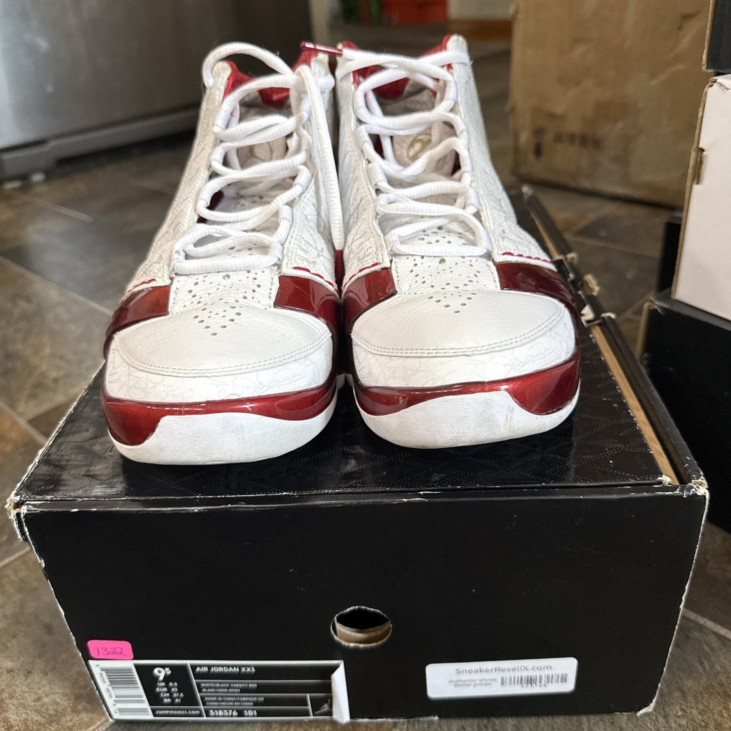 Nike Air Jordan 23 XX3 White Varsity Red 2008 Size 9.5 Sneakers Shoes 318376-161
