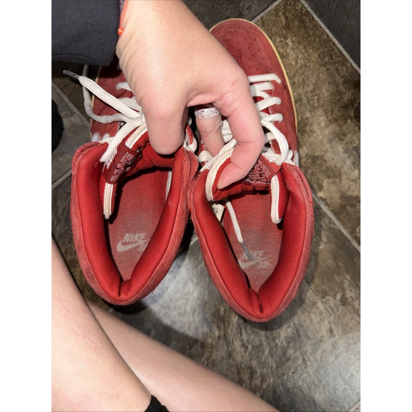 Size 12 - Nike Dunk Pro Sb Mid Red Brickhouse White