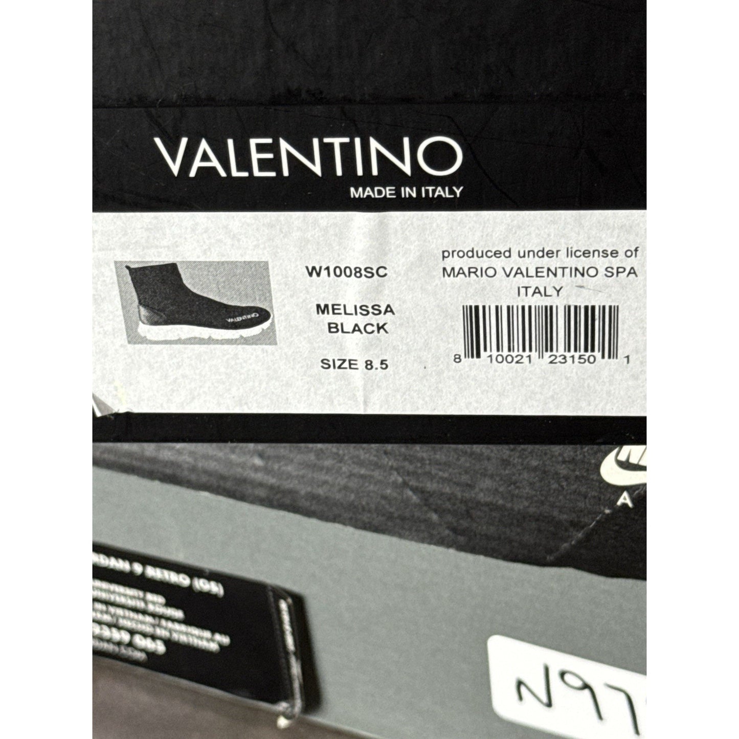 size 8.5 valentino sock sneaker Melissa Black BS617