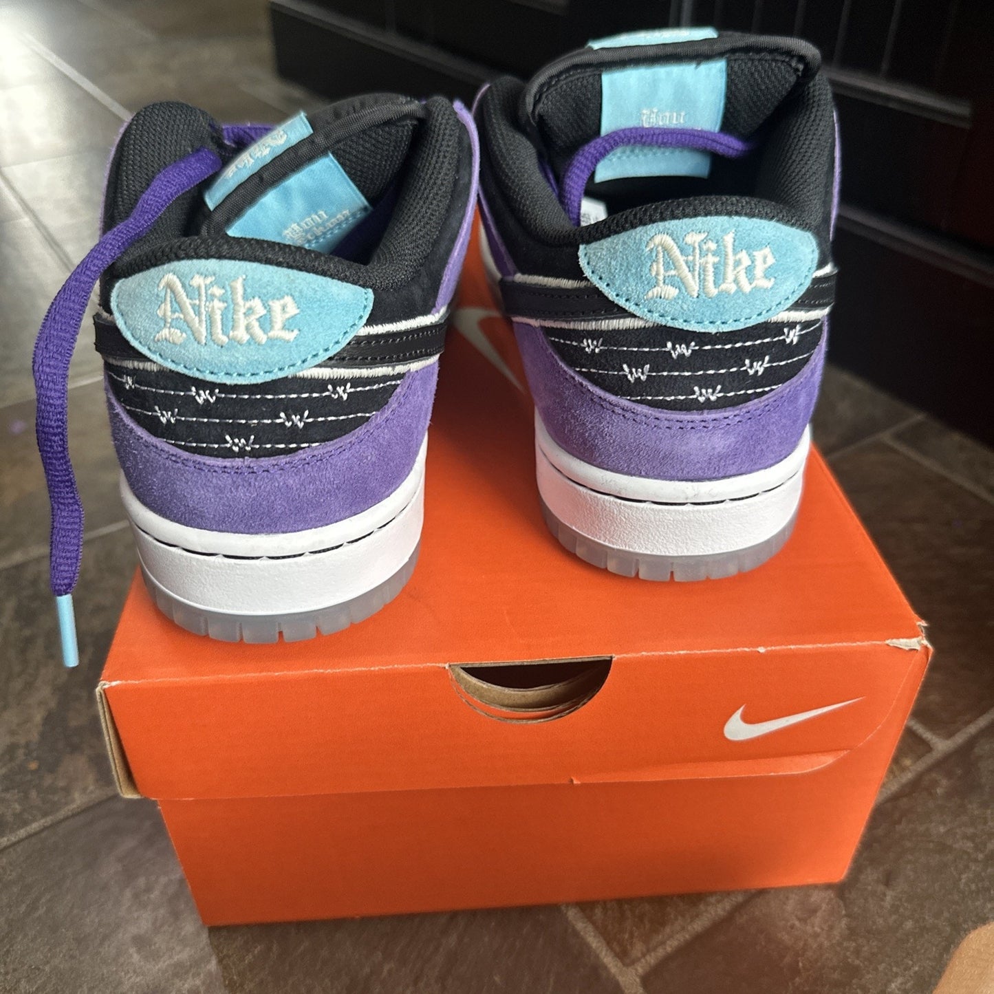 Nike SB Hayley Wilson Dunk Low Purple Court Sneakers Size 7 HJ0513-500