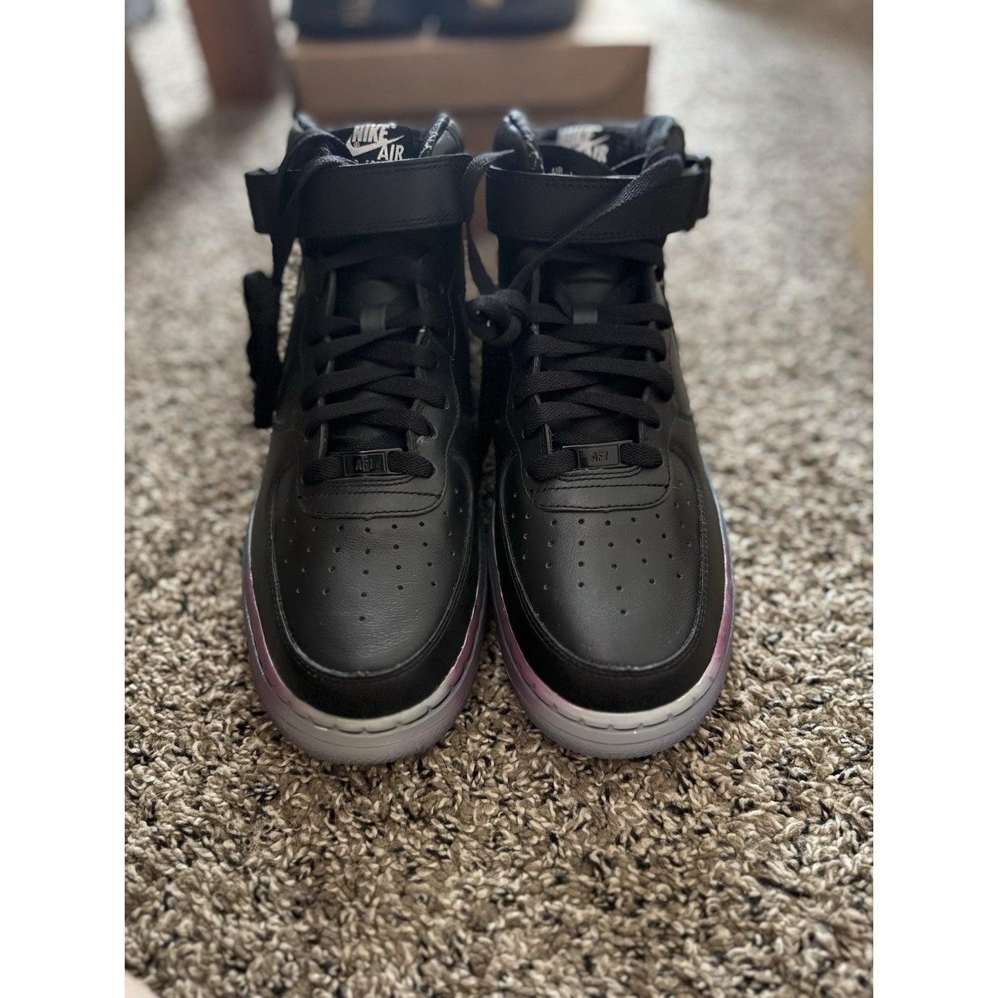 Size 10 Nike Id Air Force 1 NYC Lazer Rare BS273
