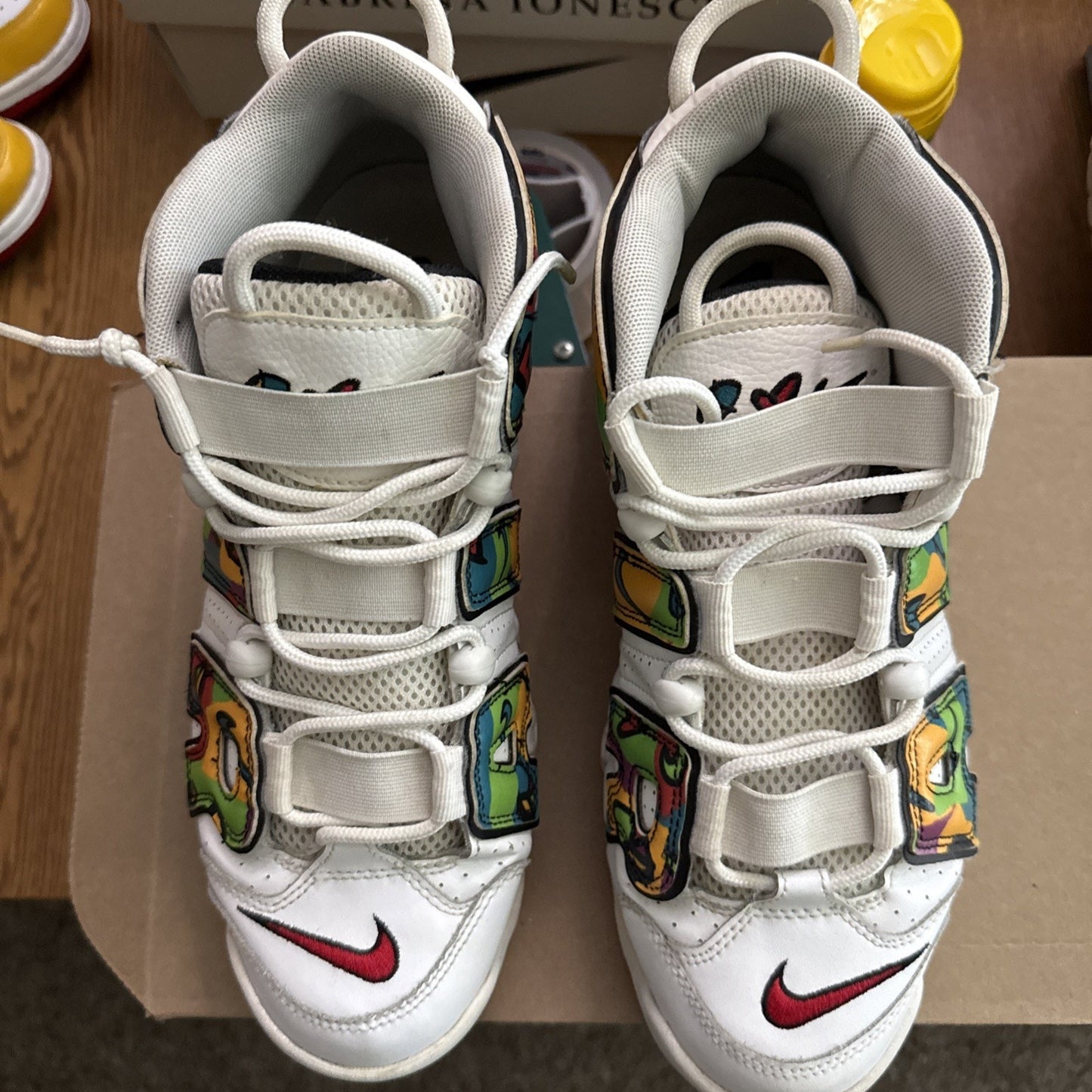 Size 10 - Nike Air More Uptempo Peace, Love, Basketball