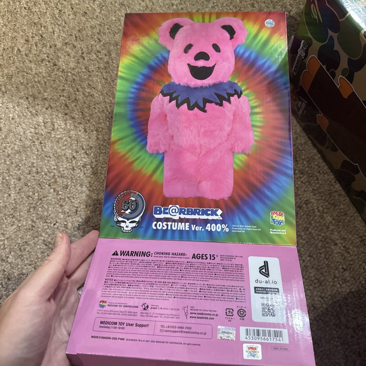 MEDICOM TOY BE@RBRICK GRATEFUL DEAD DANCING BEARS COSTUME Ver. PINK 400％