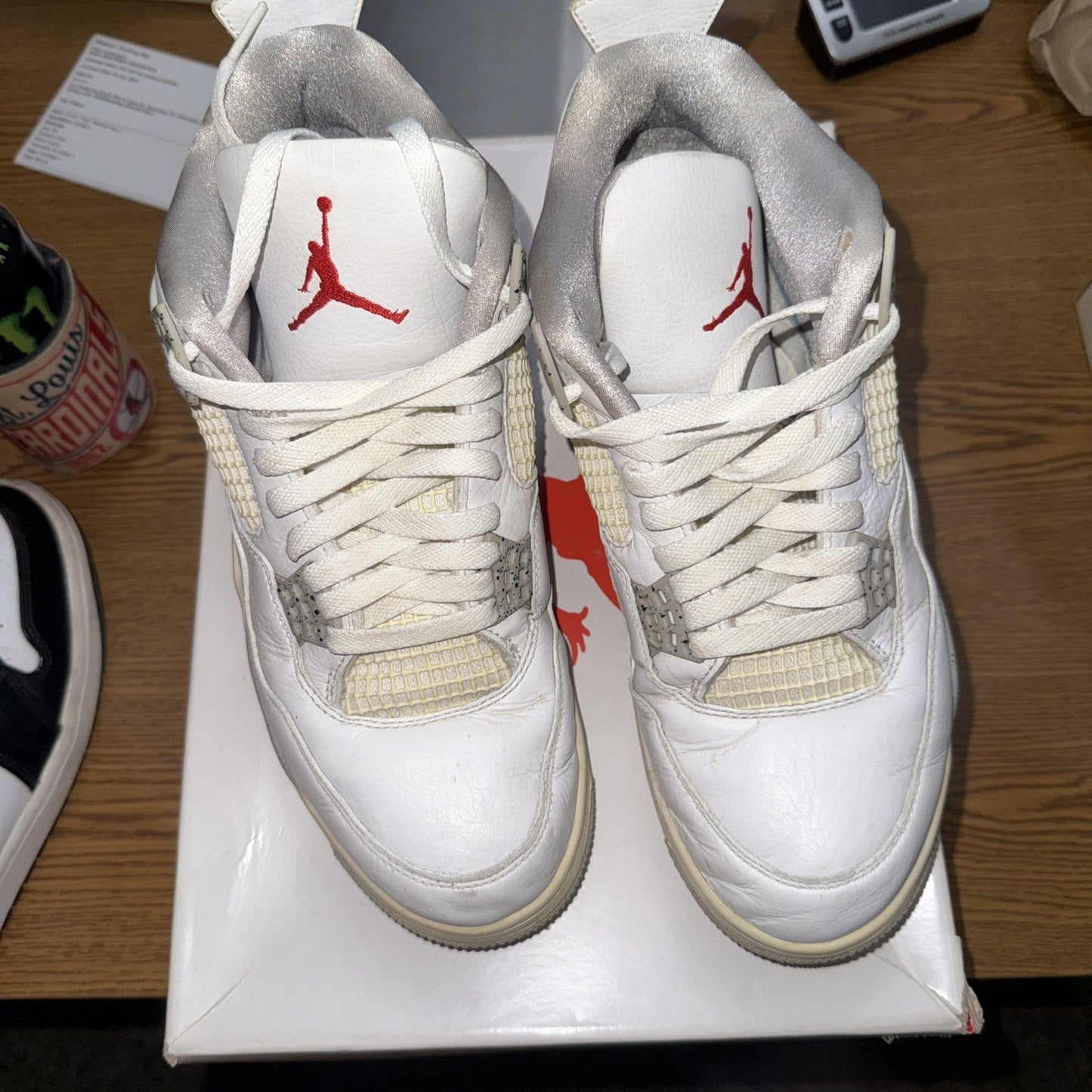 Size 10 - Jordan 4 Retro Mid White Oreo