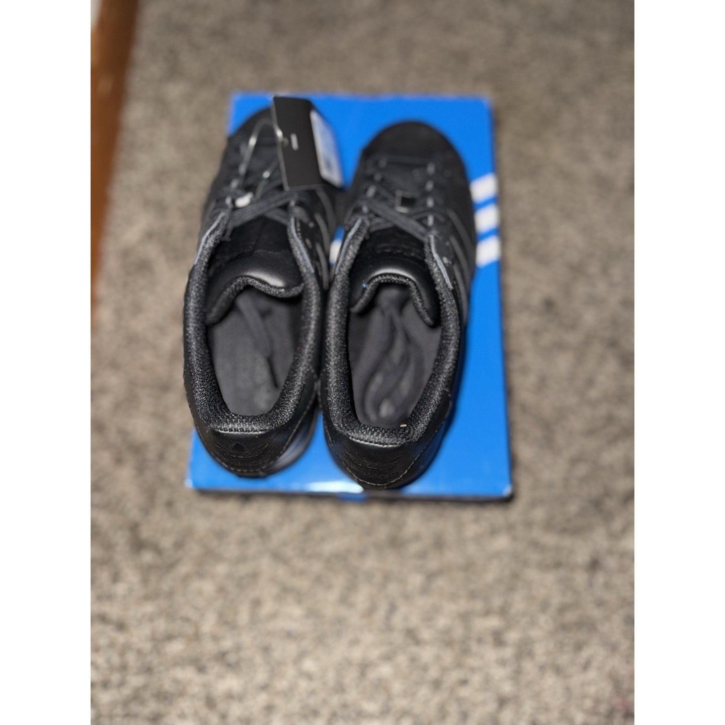 Size 4y Adidas Originals Superstar J Triple Black Youth shoes FU7713 BS491