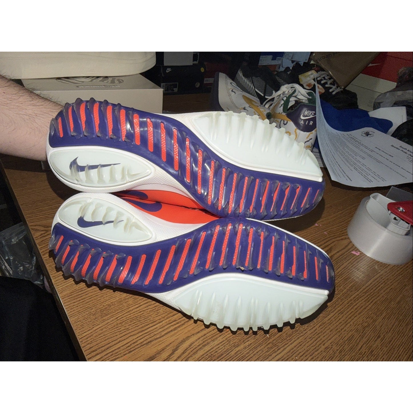 Size 7 W Nike Clemson Lunar Control Vapor Golf Shoe Look See Sample