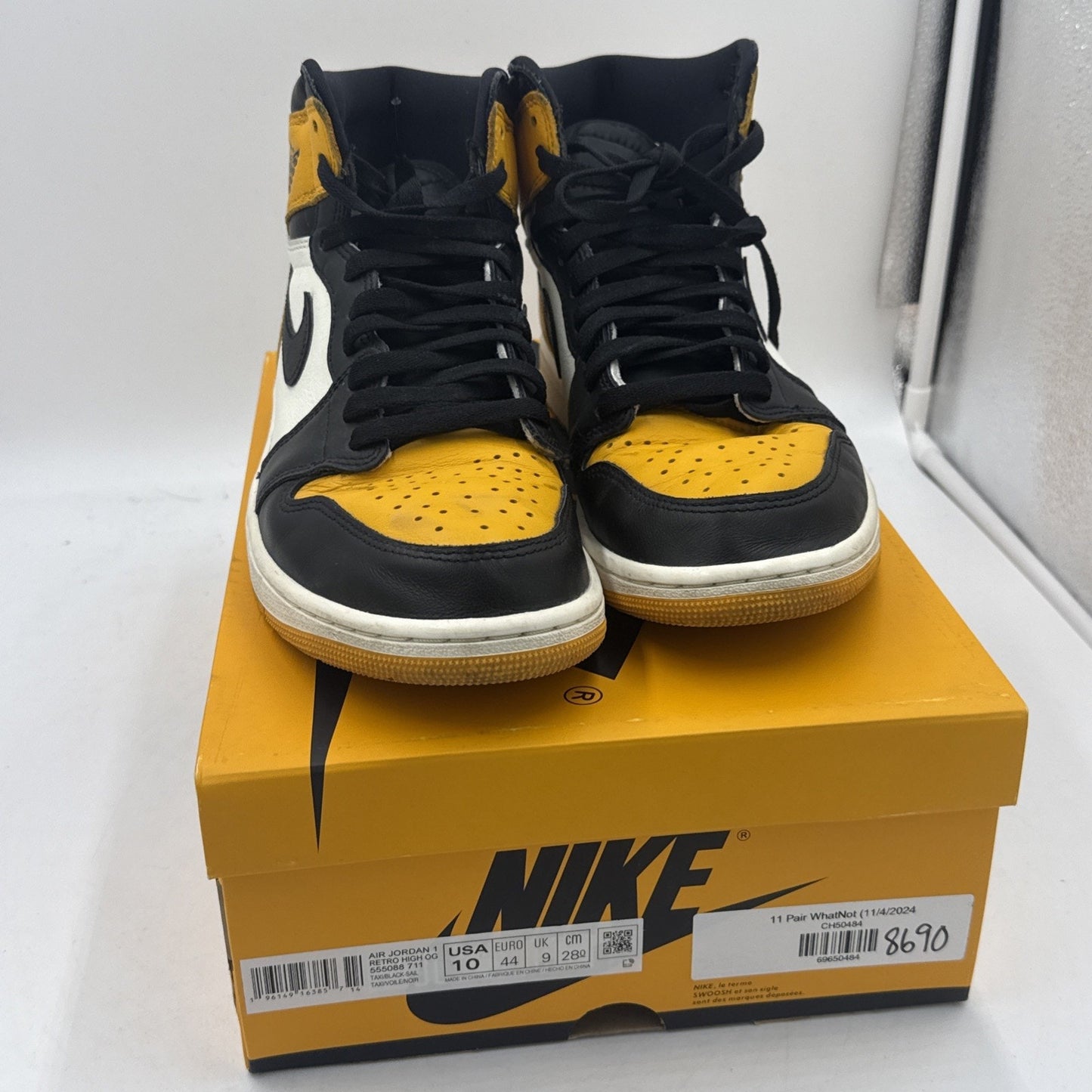 Size 10 - Jordan 1 Retro OG High Yellow Toe