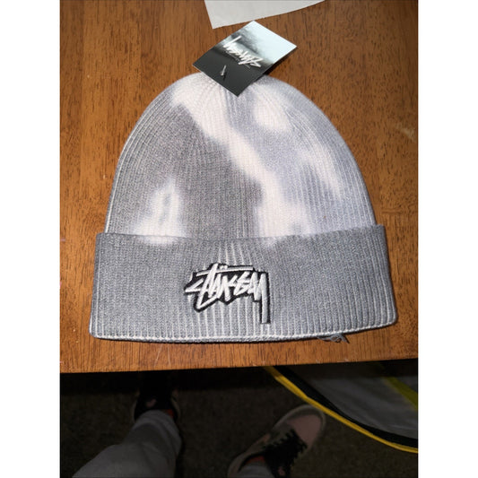 Stussy Gray Grey Stock Cuff Beanie Hat NEW