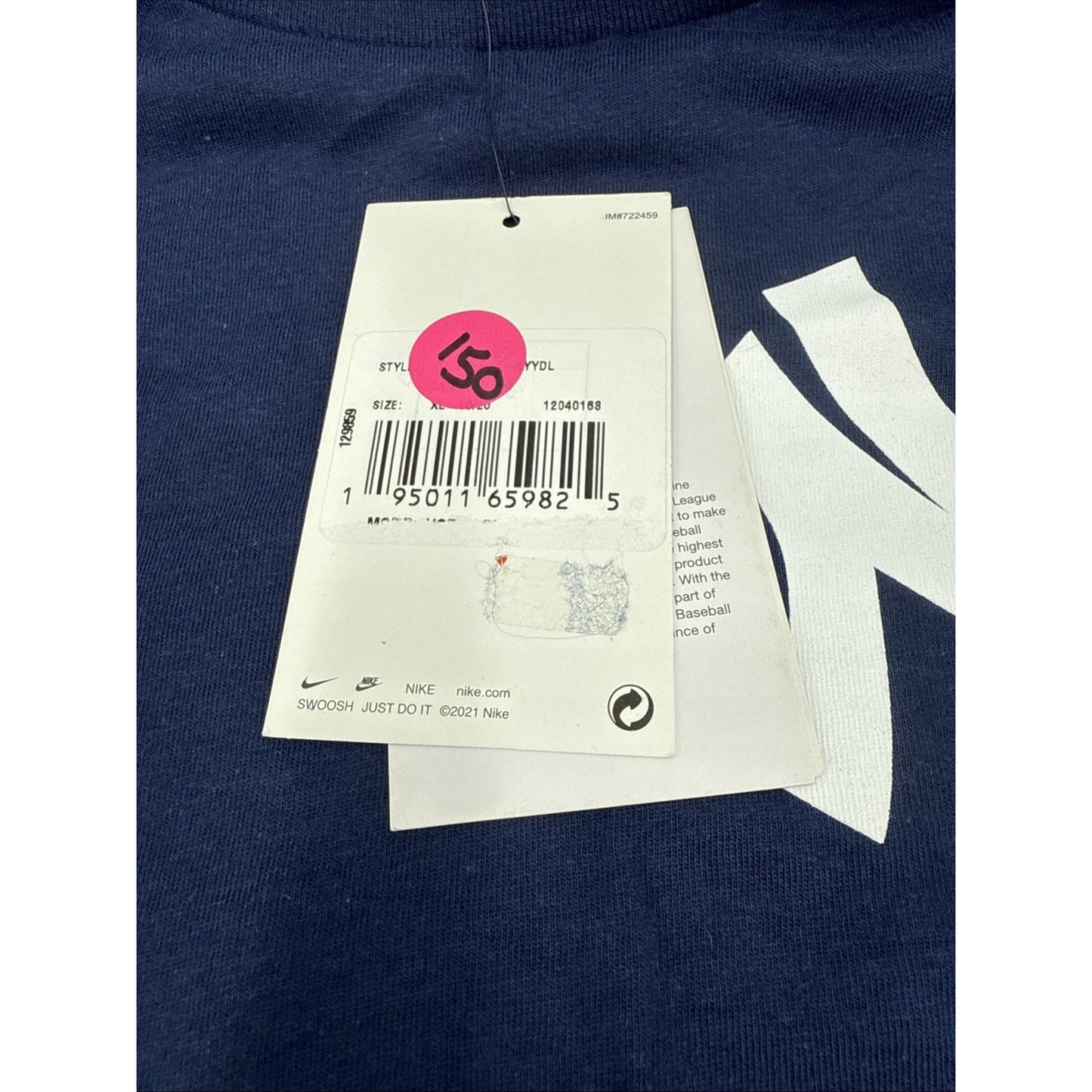 Size Xl Kids Nike New York Yankee Shirt