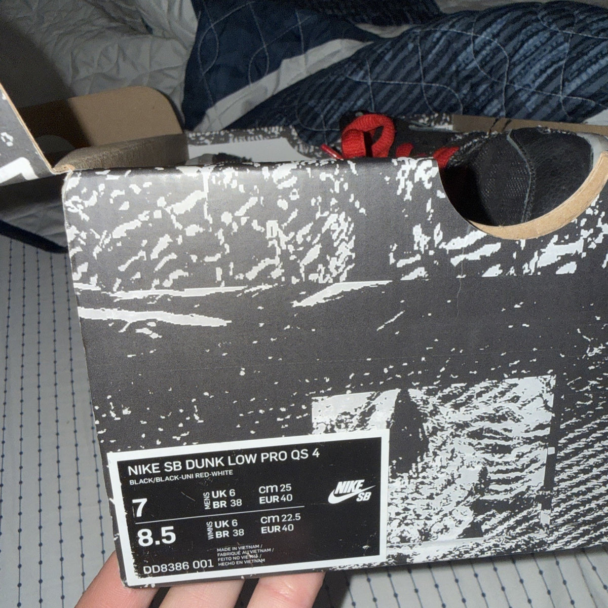 Size 7 - Wasted Youth x Nike Dunk SB Low Black Denim Special Box