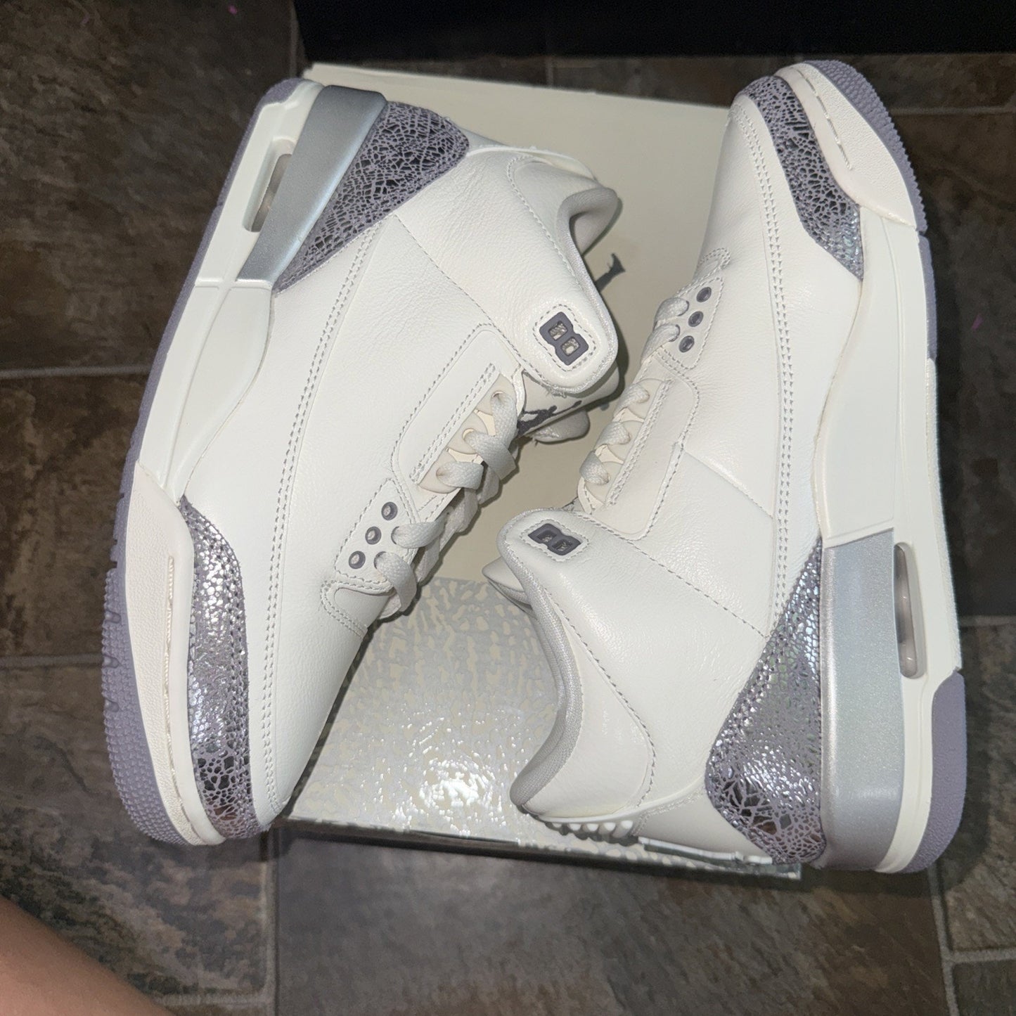 Size 8 CK9246-100 Wmns Air Jordan 3 Retro Sail/cement Gray
