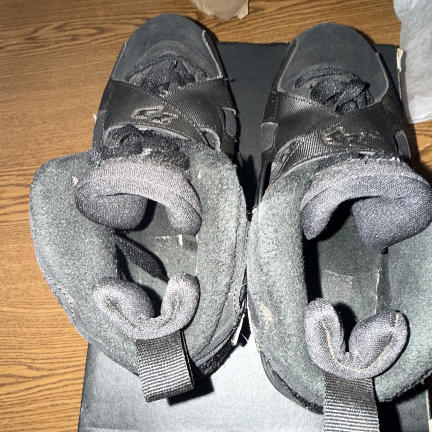 Size 6 Big Kid's Jordan 8 Retro WNTR Blck/Gunsmoke-Metallic Silver (FN5190 001)