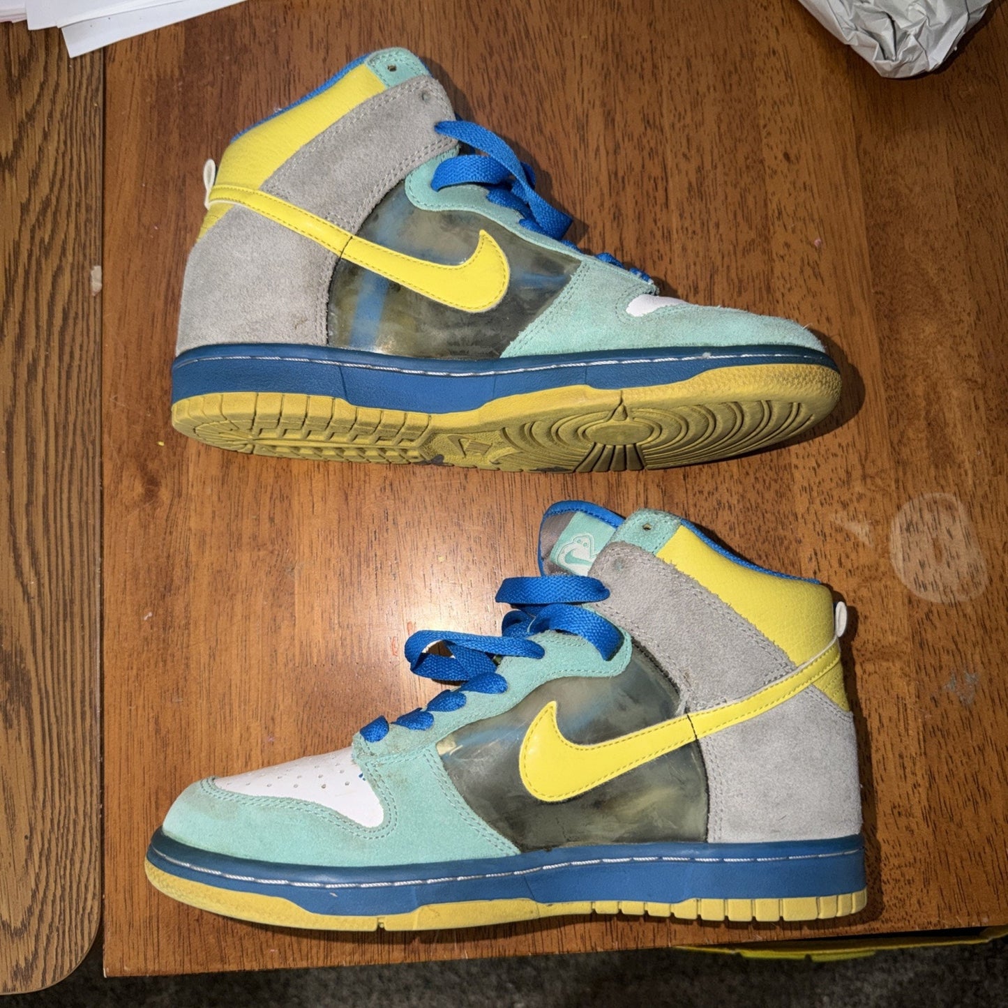 Size 8 - Nike Dunk 6.0 High Mint Yellow Translucent W