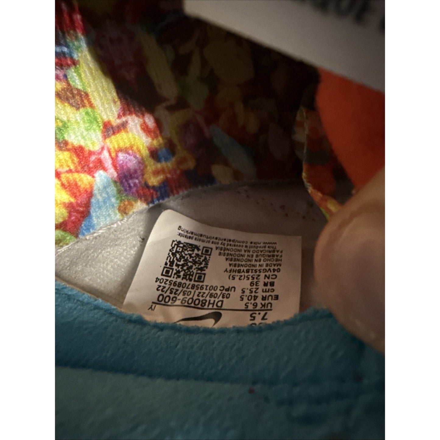 Size 7.5 - Nike Dunk Low x LeBron James x Fruity Pebbles Red