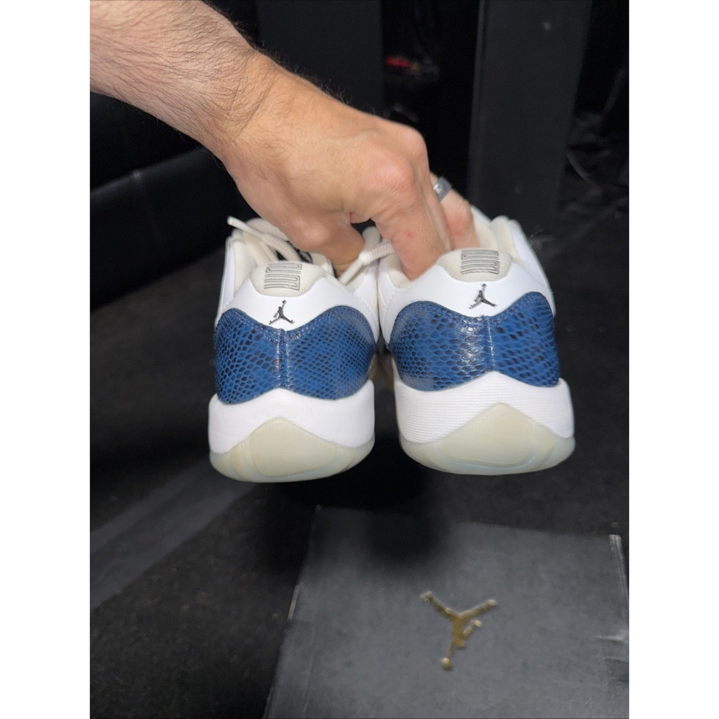 Size 7 (GS) - Jordan 11 Retro 2019 Low Navy Snakeskin