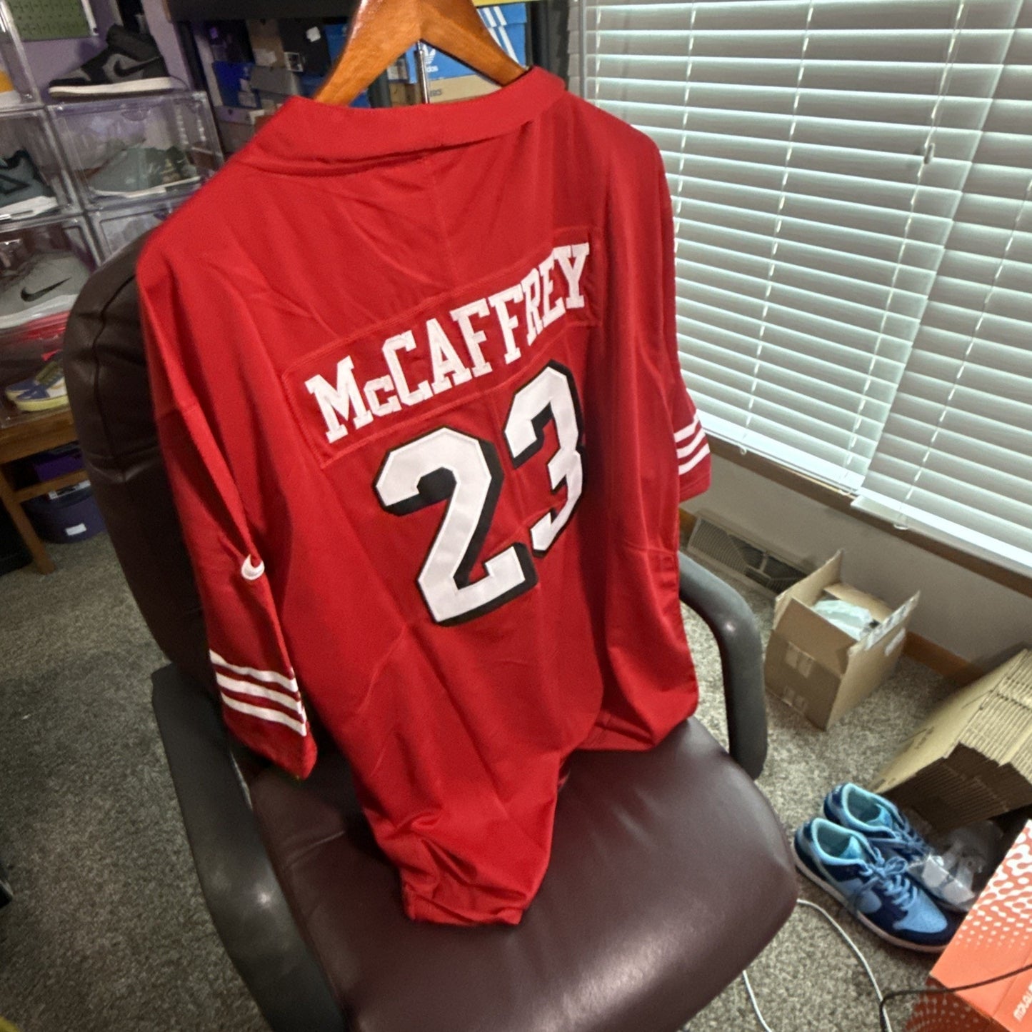 Sizes XXL 2XL Nike On Field San Francisco 49Ers McCaffrey Jersey