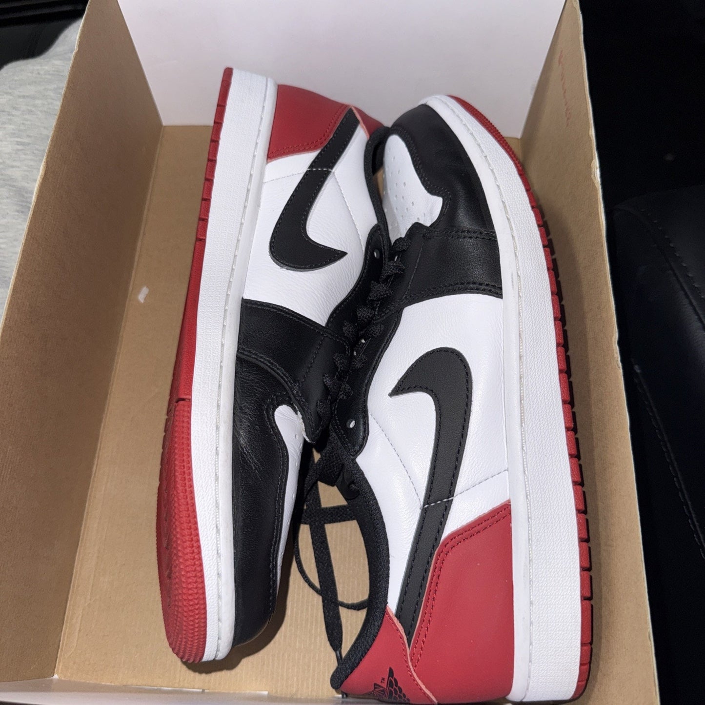 Size 10.5 - Air Jordan 1 Retro OG Low Black Toe