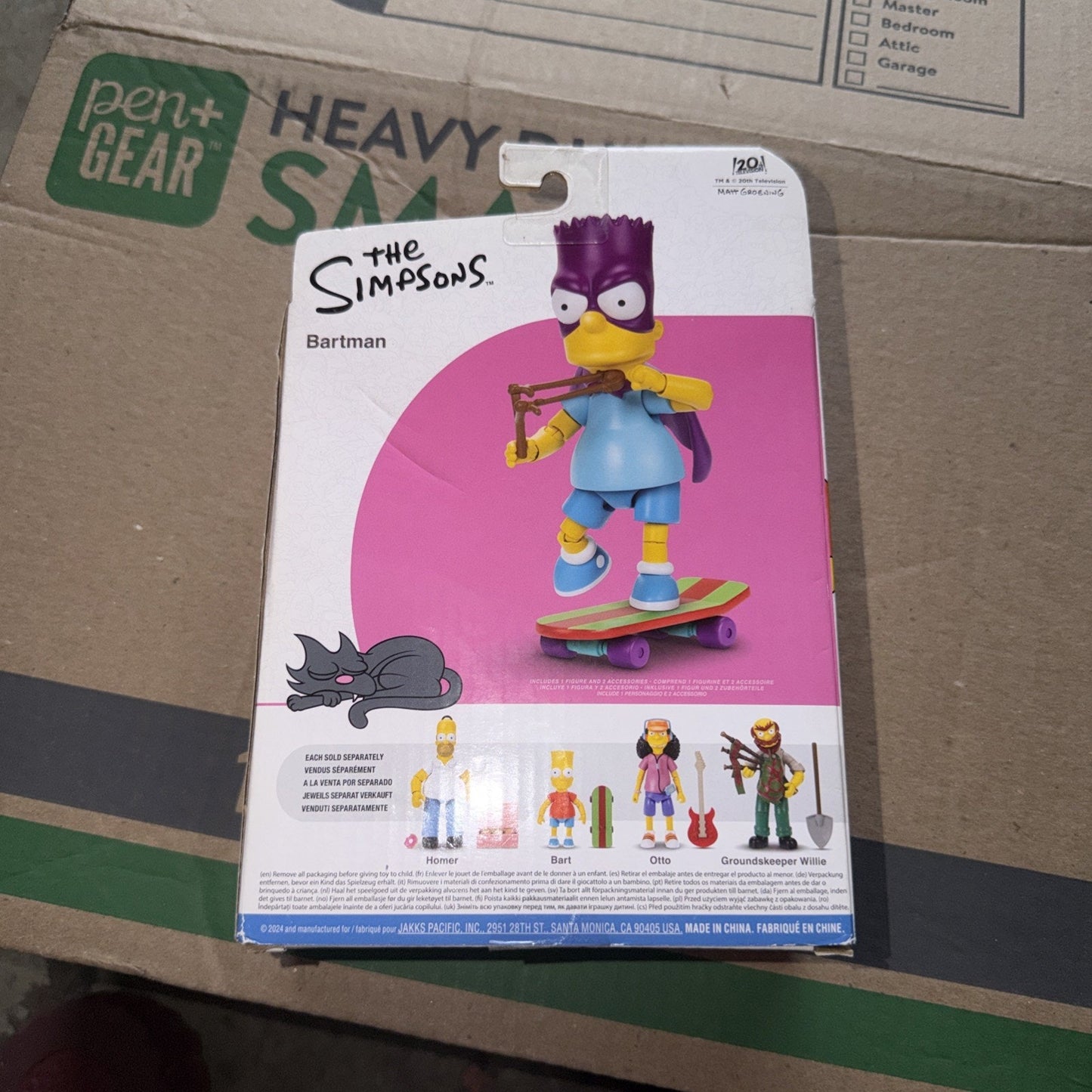 Brand New Sealed The Simpsons Bartman 3.5 Inch figure with loose 2.5in Homer