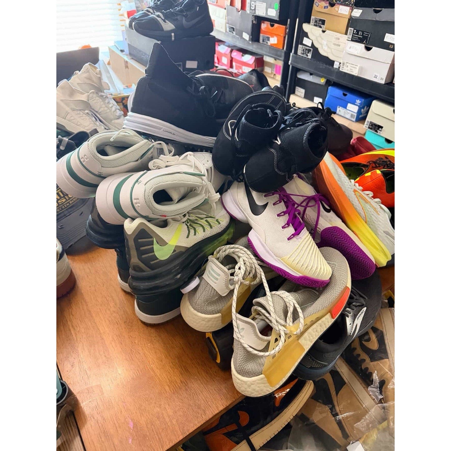 44 Pairs Shoes Nike Adidas Hoka Sample Tagged Lot