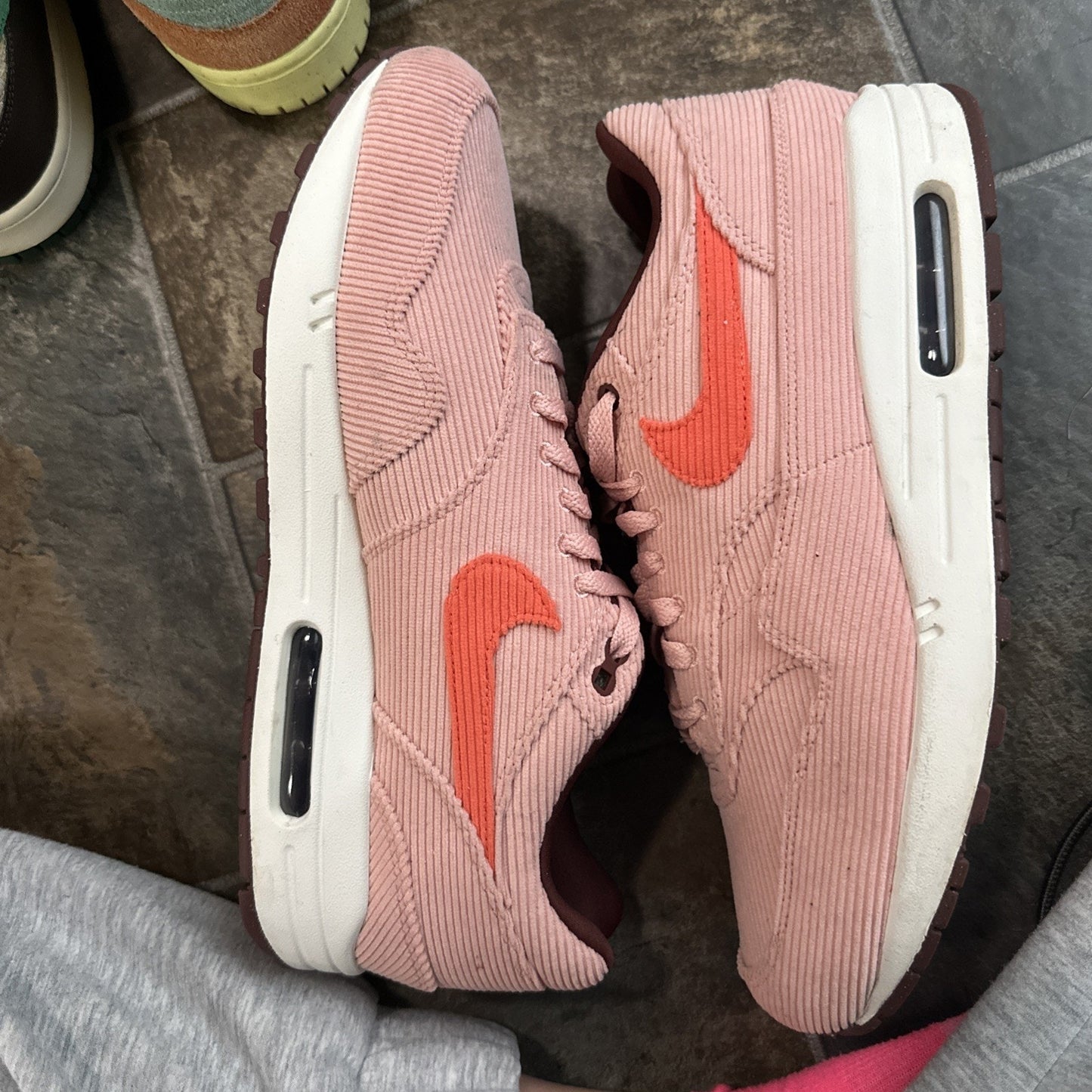 Nike Air Max 1 Premium Corduroy Coral Stardust -no Box- Mens 10.5