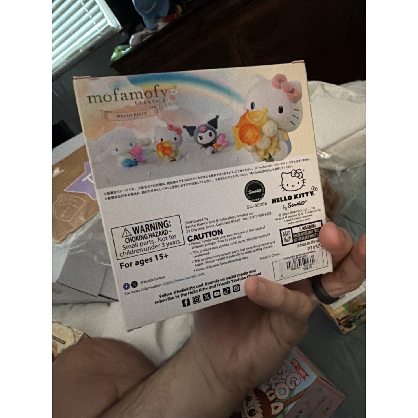 Sanrio Hello Kitty Flocked Mofamofy Bandai Figure (NEW WITH BOX) US SELLER