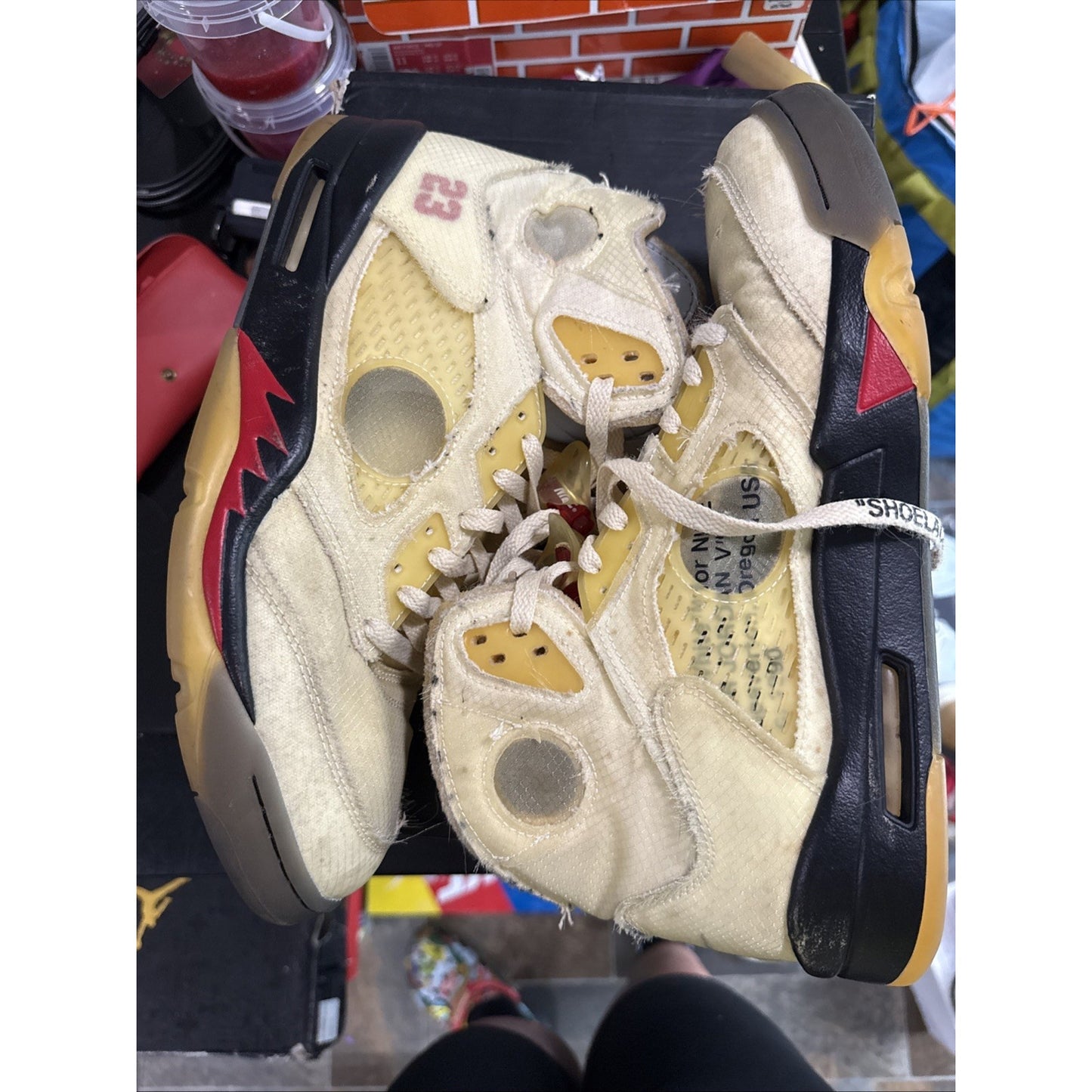 Size 12 - Jordan 5 SP x Off-White Mid Sail
