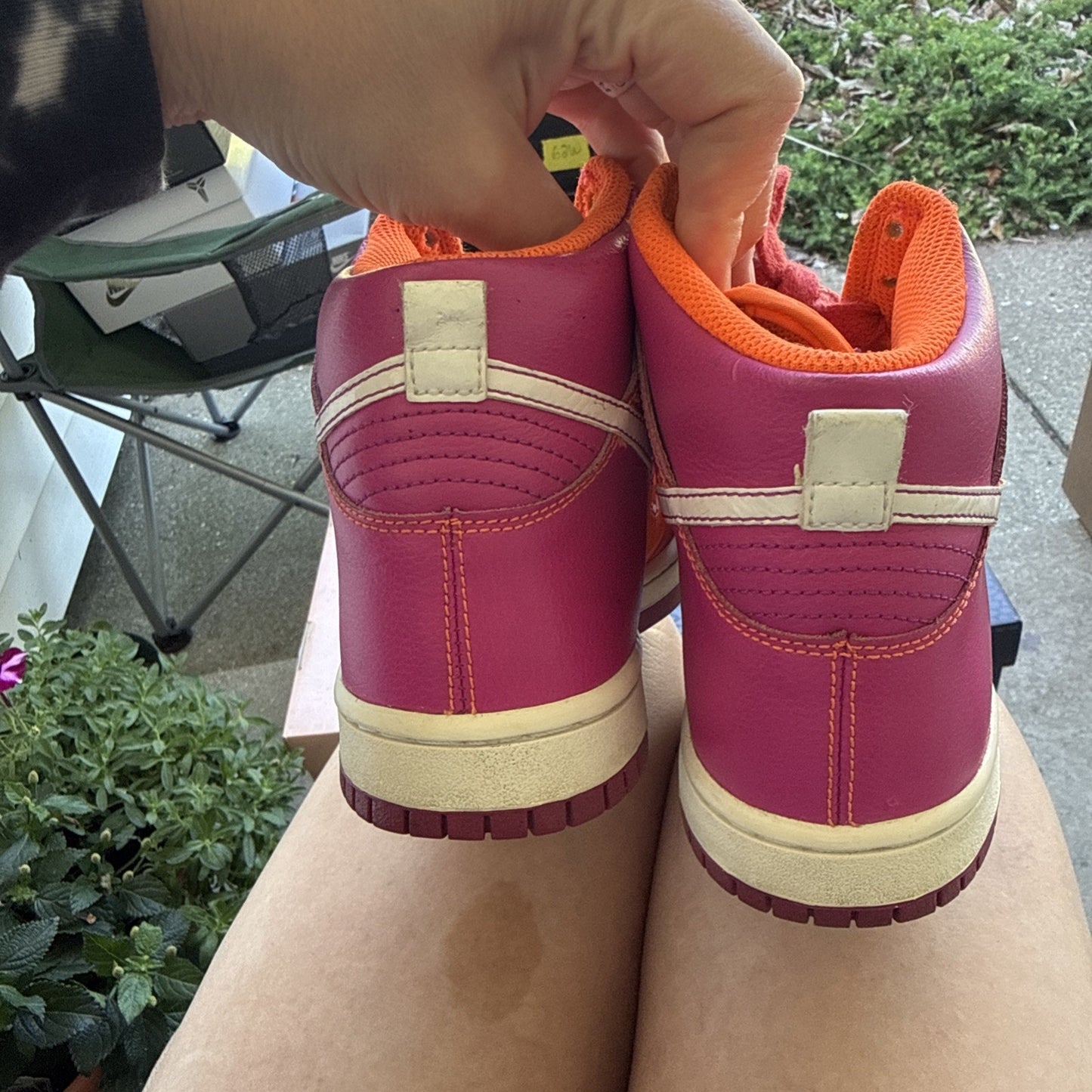 Size 7 - Nike Dunk 6.0 Premium High Red Orange Grape W