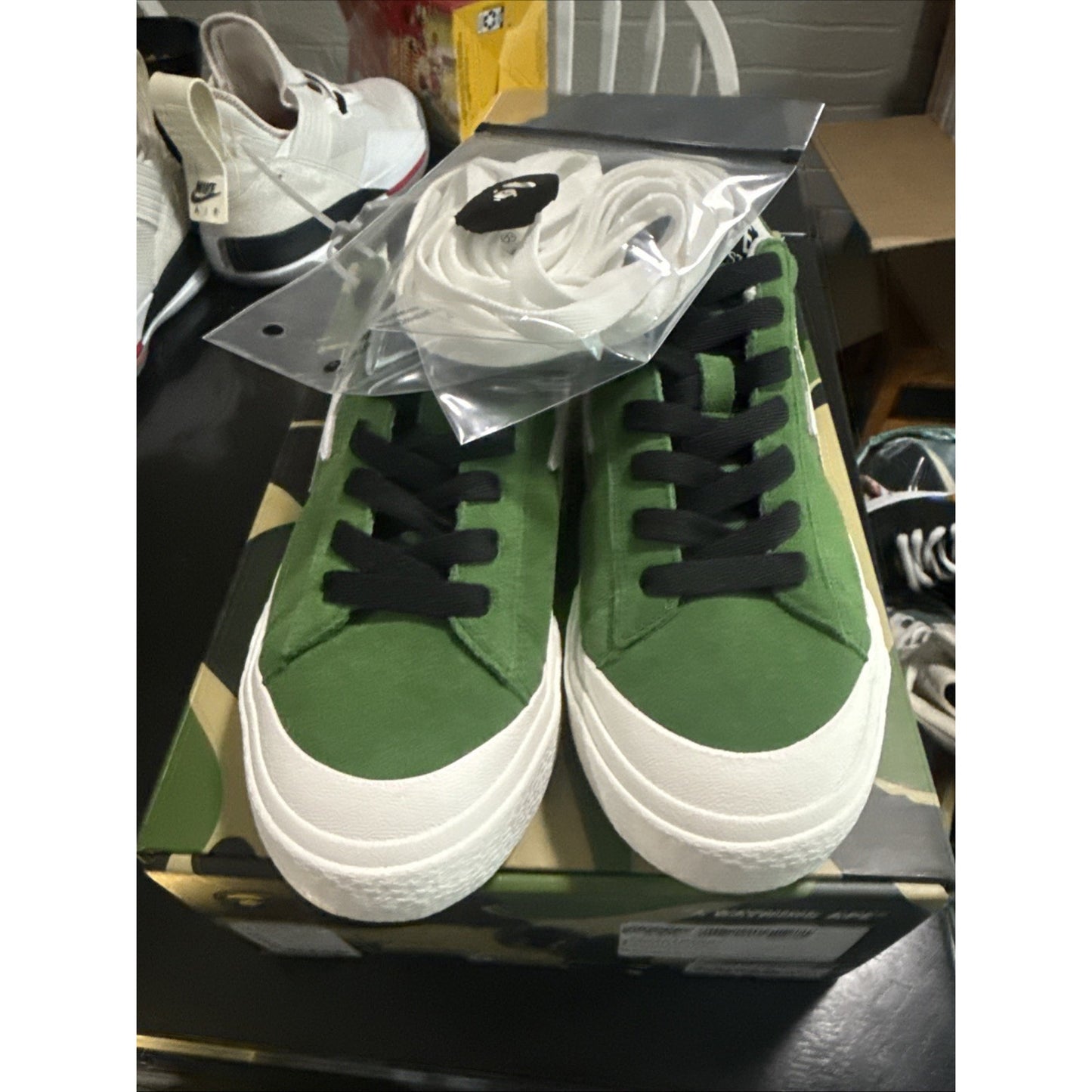Size 7 - A Bathing Ape Mad Sta #1 M1 Green