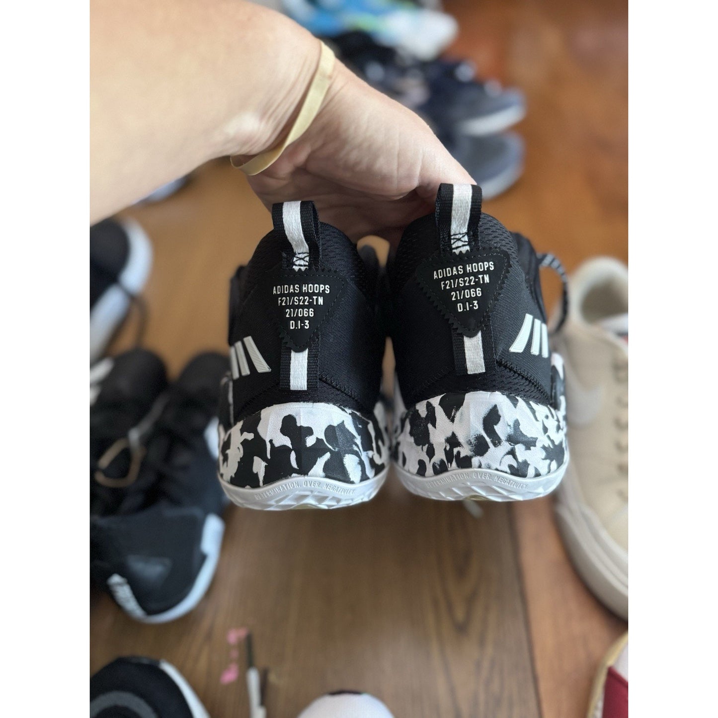 Size 14 - adidas D.O.N. Issue #3 Paint Smudge - Black NBS176