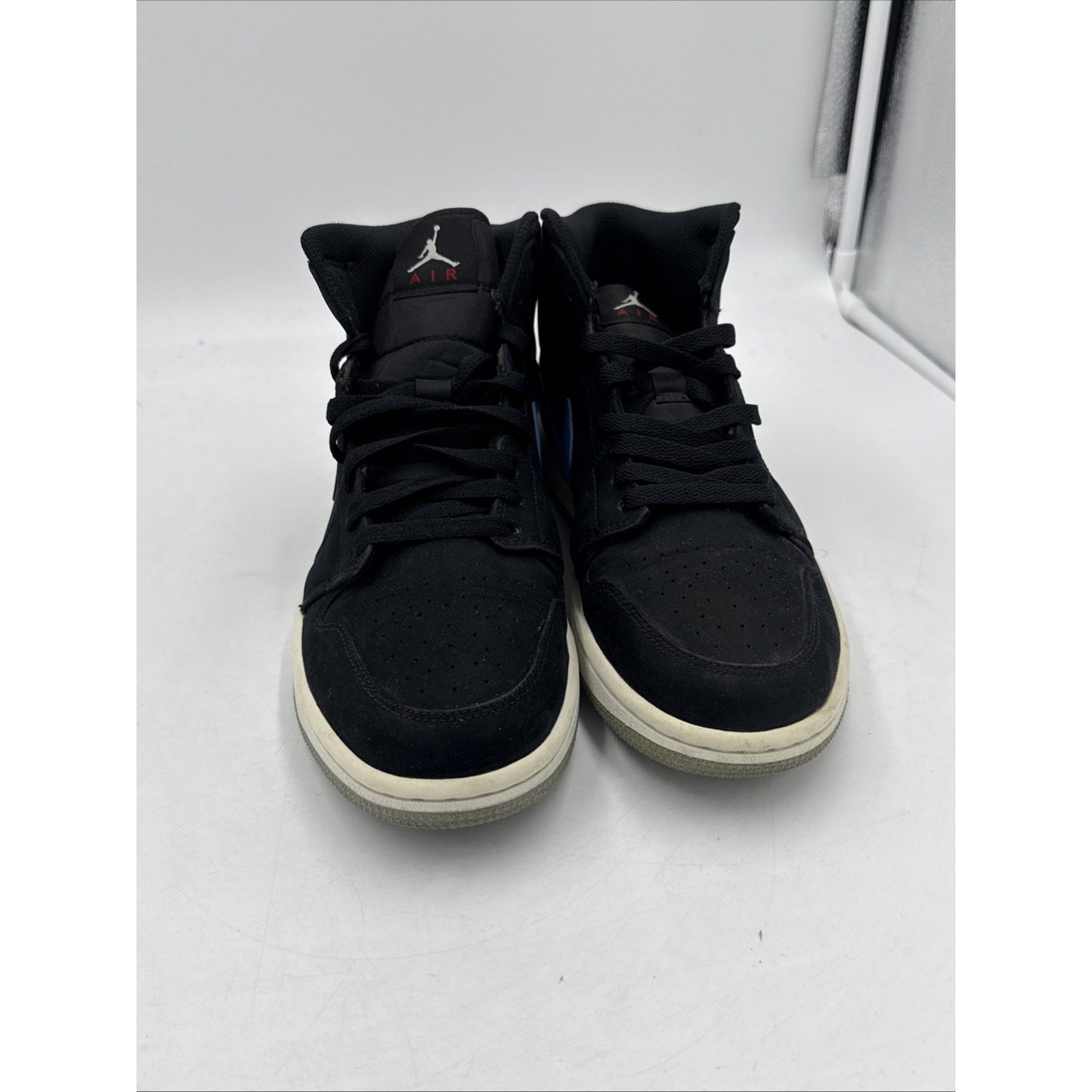 Size 9 - Air Jordan 1 Mid Multicolor Swoosh Black