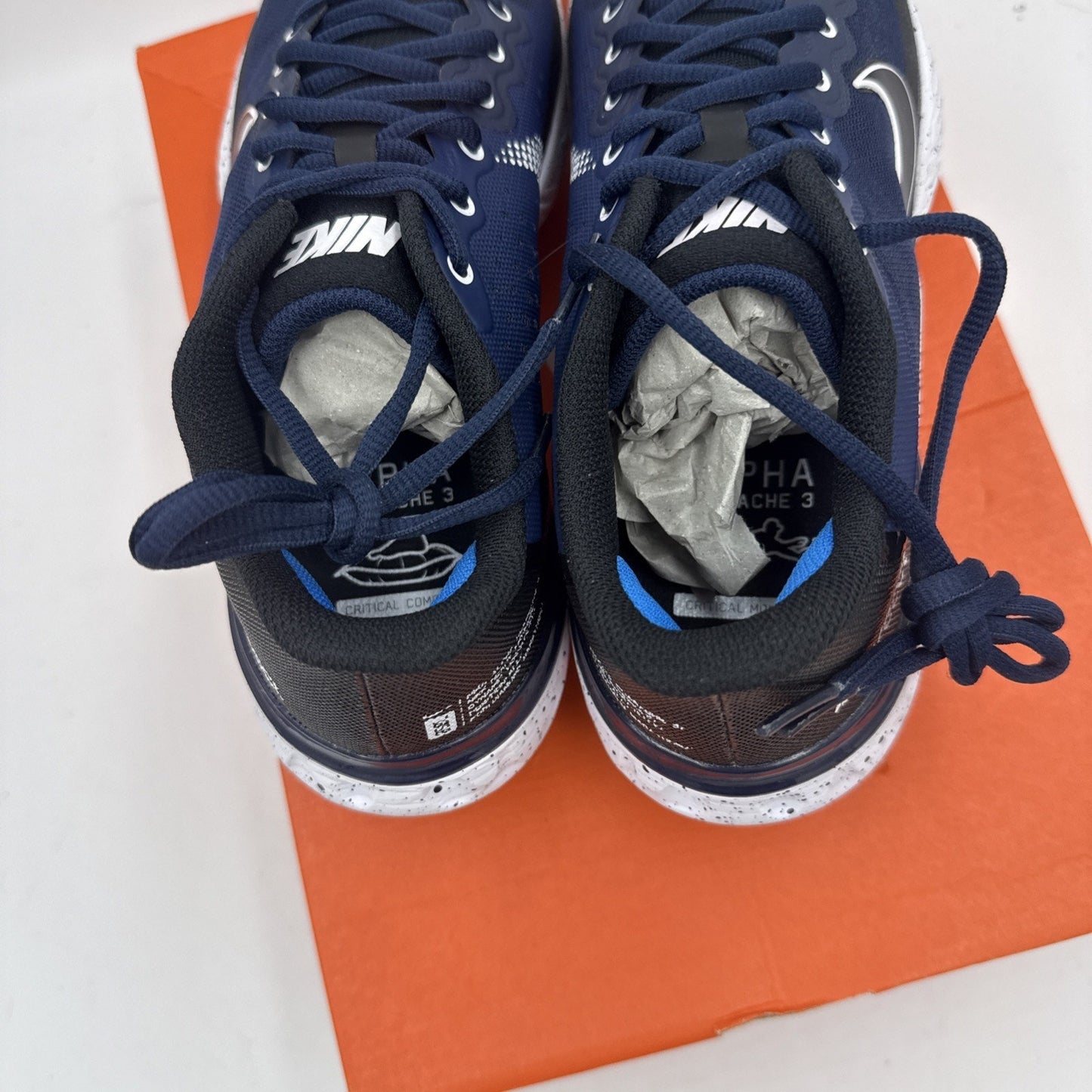 Size 7 - Nike Alpha Huarache Elite 3 Low College Navy