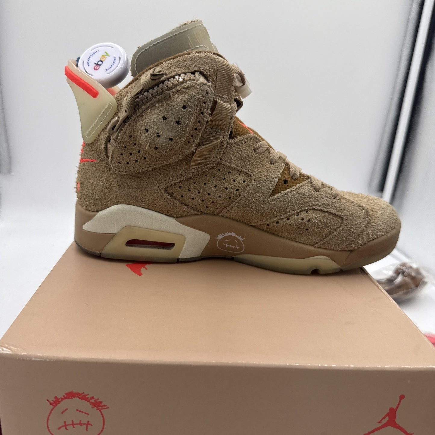 Size 3.5 - Jordan 6 Retro x Travis Scott Mid British Khaki