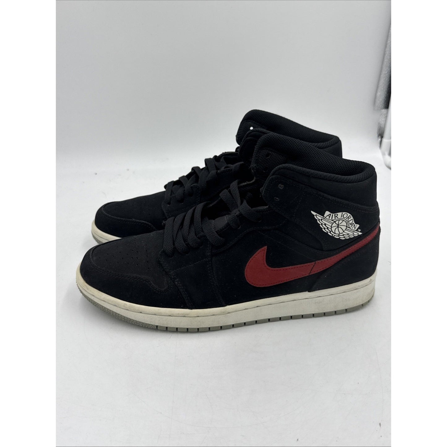 Size 9 - Air Jordan 1 Mid Multicolor Swoosh Black